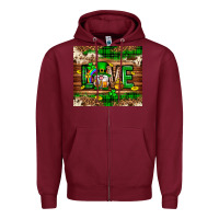 Burgundy St. patrick's day love gnome tumbler Zipper Hoodie - Neo Western