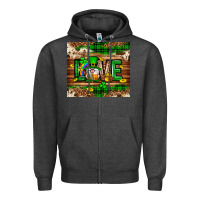 Charcoal Heather St. patrick's day love gnome tumbler Zipper Hoodie - Neo Western