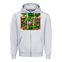Heather Grey St. patrick's day love gnome tumbler Zipper Hoodie - Neo Western