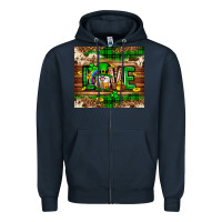 Navy St. patrick's day love gnome tumbler Zipper Hoodie - Neo Western