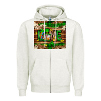 Oatmeal Heather St. patrick's day love gnome tumbler Zipper Hoodie - Neo Western