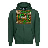 Sports Green St. patrick's day love gnome tumbler Zipper Hoodie - Neo Western