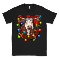 Black christmas horseshoe with hereford cow Classic Tee - RanaPortraitStore