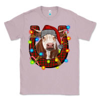 Lilac christmas horseshoe with hereford cow Classic Tee - RanaPortraitStore