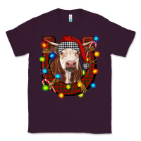 Plum christmas horseshoe with hereford cow Classic Tee - RanaPortraitStore