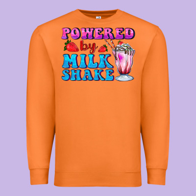 Powered By Milkshake Premium Sweatshirt Designed By Adodesignshop