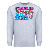 Heather Grey powered by milkshake Premium Sweatshirt - AdoDesignShop