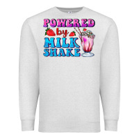 Oatmeal Heather powered by milkshake Premium Sweatshirt - AdoDesignShop