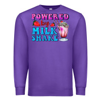 Purple powered by milkshake Premium Sweatshirt - AdoDesignShop