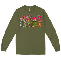 Army Green rebel mama Long Sleeve Tee - texasbilliewilder