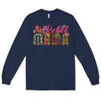 Navy rebel mama Long Sleeve Tee - texasbilliewilder