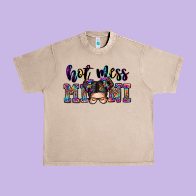 Mess Mini Messy Bun Urban Heavy Tee Designed By Zillion Design Studio