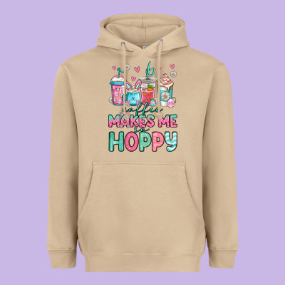 Easter Coffee Makes Me So Hoppy Heavyweight Hoodie Designed By Jasminsmagicworld