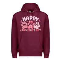 Burgundy happy valentine's day Premium Hoodie - MaliasSmallBusiness