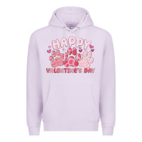 Lilac happy valentine's day Premium Hoodie - MaliasSmallBusiness