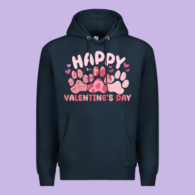 Happy Valentine's Day Premium Hoodie Designed By Maliassmallbusiness