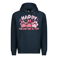 Navy happy valentine's day Premium Hoodie - MaliasSmallBusiness