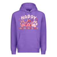 Purple happy valentine's day Premium Hoodie - MaliasSmallBusiness