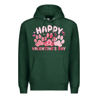 Sports Green happy valentine's day Premium Hoodie - MaliasSmallBusiness