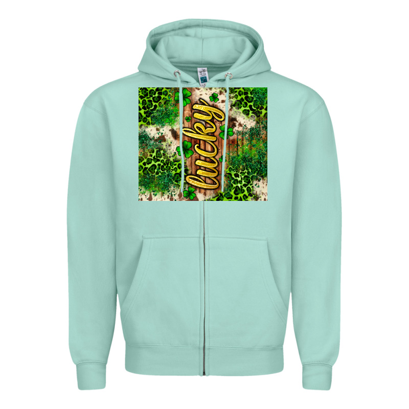 St. Patrick's Day Lucky Tumbler Zipper Hoodie by Neo Western | Teevron