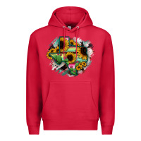 Cardinal Texas Map Sunflower Cactus Serape Premium Hoodie - RanaPortraitStore