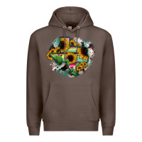 Coffee Texas Map Sunflower Cactus Serape Premium Hoodie - RanaPortraitStore