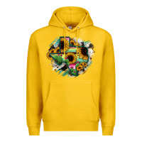 Lemon Texas Map Sunflower Cactus Serape Premium Hoodie - RanaPortraitStore