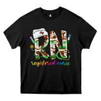 Black rn registered nurse Heavy Core Tee - CowhideDigitalArt