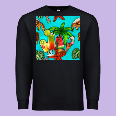 Summer Drinks And Ice Cream Premium Sweatshirt Designed By Bundleandbundleshop