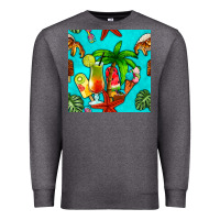 Charcoal Heather summer drinks and ice cream Premium Sweatshirt - BundleAndBundleShop