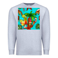 Heather Grey summer drinks and ice cream Premium Sweatshirt - BundleAndBundleShop