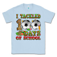 Dusty Blue i tackled 100 days of school soccer Classic Tee - Zillion Design Studio