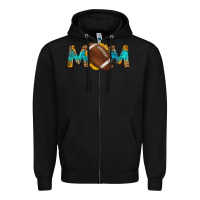 Black western mom american football Zipper Hoodie - HRA Design Shop