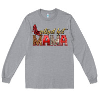 Heather Grey retired hot mama Long Sleeve Tee - texasbilliewilder