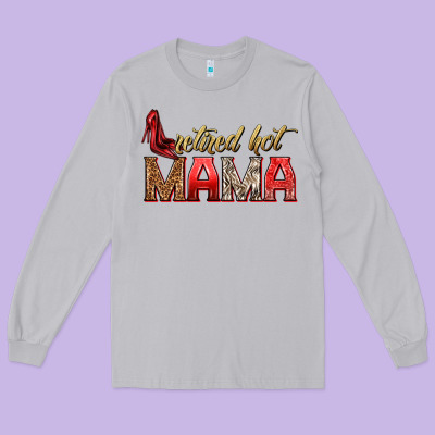 Retired Hot Mama Long Sleeve Tee Designed By Texasbilliewilder
