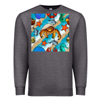 Charcoal Heather sea animals Premium Sweatshirt - BundleAndBundleShop