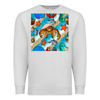 Dove Grey sea animals Premium Sweatshirt - BundleAndBundleShop