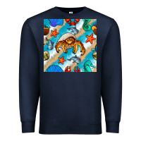 Navy sea animals Premium Sweatshirt - BundleAndBundleShop