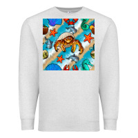 Oatmeal Heather sea animals Premium Sweatshirt - BundleAndBundleShop