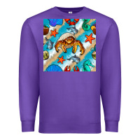 Purple sea animals Premium Sweatshirt - BundleAndBundleShop