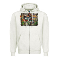Oatmeal Heather rodeo Zipper Hoodie - SublimationCraftShop