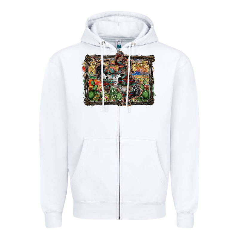 Rodeo Zipper Hoodie by SublimationCraftShop | Teevron