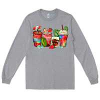 Heather Grey strawberry coffee cups Long Sleeve Tee - Zillion Design Studio