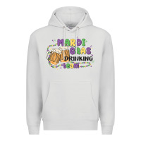 Dove Grey mardi gras drinking team Premium Hoodie - MaliasSmallBusiness