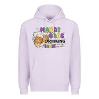 Lilac mardi gras drinking team Premium Hoodie - MaliasSmallBusiness
