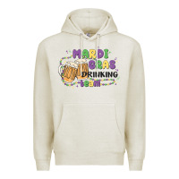 Oatmeal Heather mardi gras drinking team Premium Hoodie - MaliasSmallBusiness