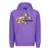 Purple mardi gras drinking team Premium Hoodie - MaliasSmallBusiness