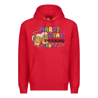 Red mardi gras drinking team Premium Hoodie - MaliasSmallBusiness