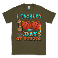Army Green i tackled 100 days of school basketball Classic Tee - Zillion Design Studio