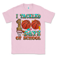 Bubblegum Pink i tackled 100 days of school basketball Classic Tee - Zillion Design Studio